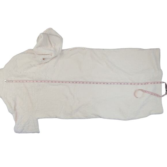 Oscar De La Renta Vintage Plush Robe Jacket Cream Full Zip Small Medium - Picture 4 of 5